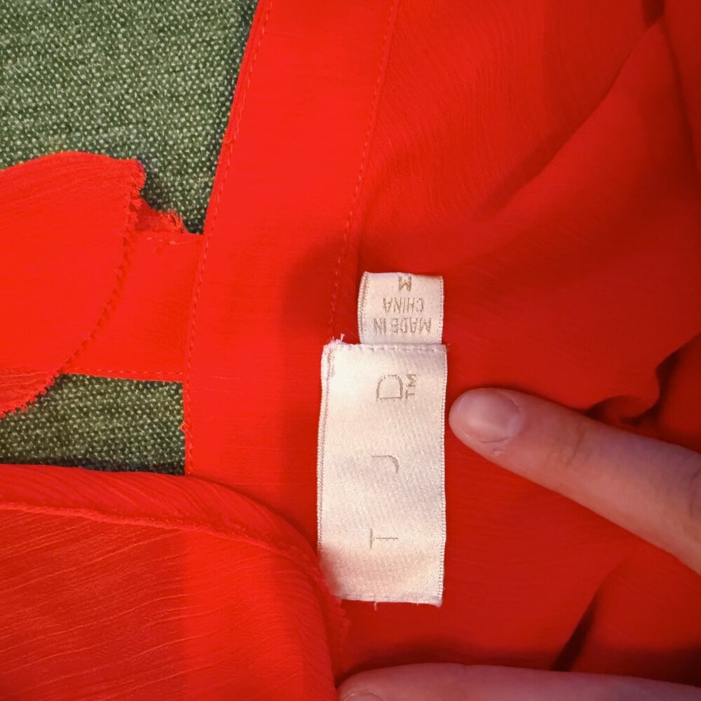 Sintra Ruffle Crop Top Red - Picture 5 of 5